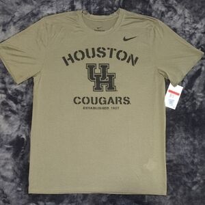 Nike Olive Houston Cougars Stencil Arch Performance T-Shirt